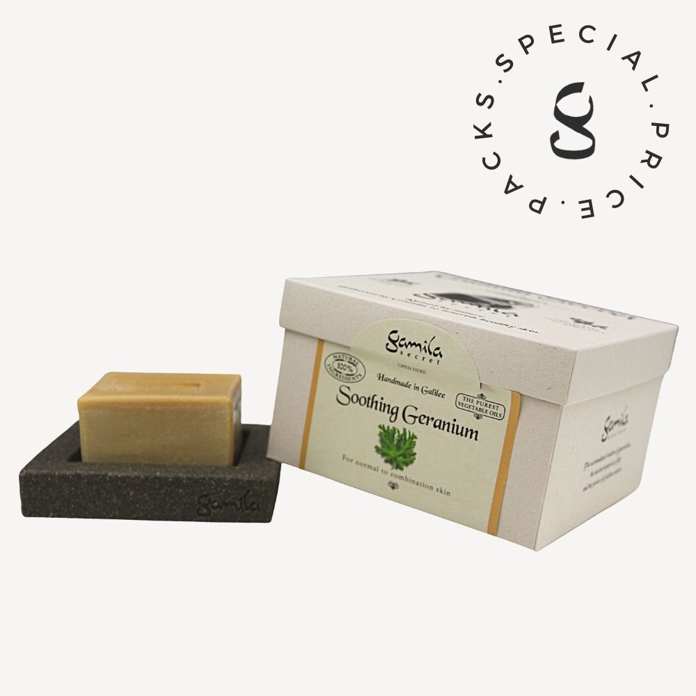 Soothing Geranium Soap Bar & Dish Set